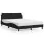 vidaXL Letto con Materasso Nero 140x200 cm in Tessuto vidaXL Letto con Materasso Nero 140x200 cm in Tessuto