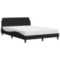 vidaXL Letto con Materasso Nero 140x200 cm in Tessuto vidaXL Letto con Materasso Nero 140x200 cm in Tessuto