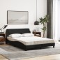 vidaXL Letto con Materasso Nero 140x200 cm in Tessuto vidaXL Letto con Materasso Nero 140x200 cm in Tessuto