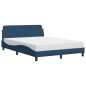 vidaXL Letto con Materasso Blu 140x200 cm in Tessuto vidaXL Letto con Materasso Blu 140x200 cm in Tessuto