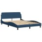 vidaXL Letto con Materasso Blu 140x200 cm in Tessuto vidaXL Letto con Materasso Blu 140x200 cm in Tessuto