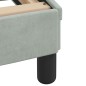 vidaXL Letto con Materasso Grigio Chiaro 160x200 cm in Velluto vidaXL Letto con Materasso Grigio Chiaro 160x200 cm in Velluto
