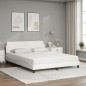 vidaXL Letto con Materasso Bianco 160x200 cm in Similpelle vidaXL Letto con Materasso Bianco 160x200 cm in Similpelle