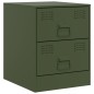 vidaXL Comodino Verde34,5x39x44 cm in Acciaio vidaXL Comodino Verde34,5x39x44 cm in Acciaio