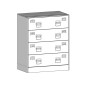 vidaXL Credenza Rosa 67x39x83 cm in Acciaio vidaXL Credenza Rosa 67x39x83 cm in Acciaio