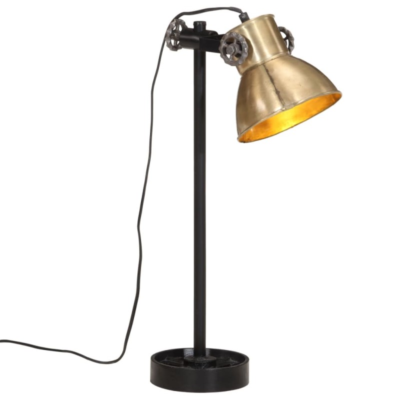 vidaXL Lampada a Scrivania 25 W Ottone Anticato 15x15x55 cm E27 vidaXL Lampada a Scrivania 25 W Ottone Anticato 15x15x55 cm E27