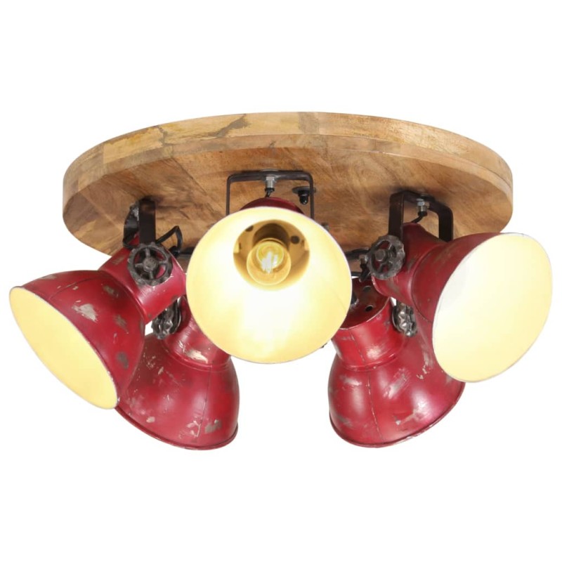 vidaXL Lampada da Soffitto 25 W Rosso Anticato 50x50x25 cm E27 vidaXL Lampada da Soffitto 25 W Rosso Anticato 50x50x25 cm E27