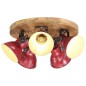 vidaXL Lampada da Soffitto 25 W Rosso Anticato 50x50x25 cm E27 vidaXL Lampada da Soffitto 25 W Rosso Anticato 50x50x25 cm E27