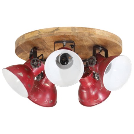 vidaXL Lampada da Soffitto 25 W Rosso Anticato 50x50x25 cm E27