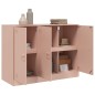 vidaXL Credenza Rosa 99x39x73 cm in Acciaio vidaXL Credenza Rosa 99x39x73 cm in Acciaio