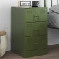 vidaXL Comodino Verde Oliva 34,5x39x62 cm in Acciaio vidaXL Comodino Verde Oliva 34,5x39x62 cm in Acciaio