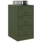 vidaXL Comodino Verde Oliva 34,5x39x62 cm in Acciaio vidaXL Comodino Verde Oliva 34,5x39x62 cm in Acciaio