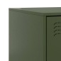 vidaXL Comodino Verde Oliva 34,5x39x62 cm in Acciaio vidaXL Comodino Verde Oliva 34,5x39x62 cm in Acciaio