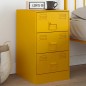 vidaXL Comodino Giallo Senape 34,5x39x62 cm in Acciaio