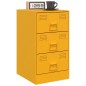 vidaXL Comodino Giallo Senape 34,5x39x62 cm in Acciaio