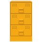 vidaXL Comodino Giallo Senape 34,5x39x62 cm in Acciaio