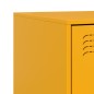 vidaXL Comodino Giallo Senape 34,5x39x62 cm in Acciaio