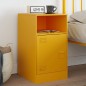 vidaXL Comodino Giallo Senape 34,5x39x62 cm in Acciaio