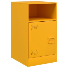 vidaXL Comodino Giallo Senape 34,5x39x62 cm in Acciaio