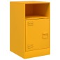 vidaXL Comodino Giallo Senape 34,5x39x62 cm in Acciaio