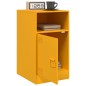 vidaXL Comodino Giallo Senape 34,5x39x62 cm in Acciaio