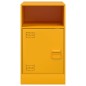 vidaXL Comodino Giallo Senape 34,5x39x62 cm in Acciaio