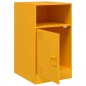 vidaXL Comodino Giallo Senape 34,5x39x62 cm in Acciaio