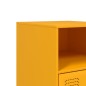 vidaXL Comodino Giallo Senape 34,5x39x62 cm in Acciaio