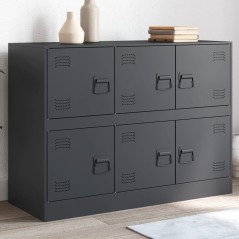 vidaXL Credenza Antracite 99x39x73 cm in Acciaio