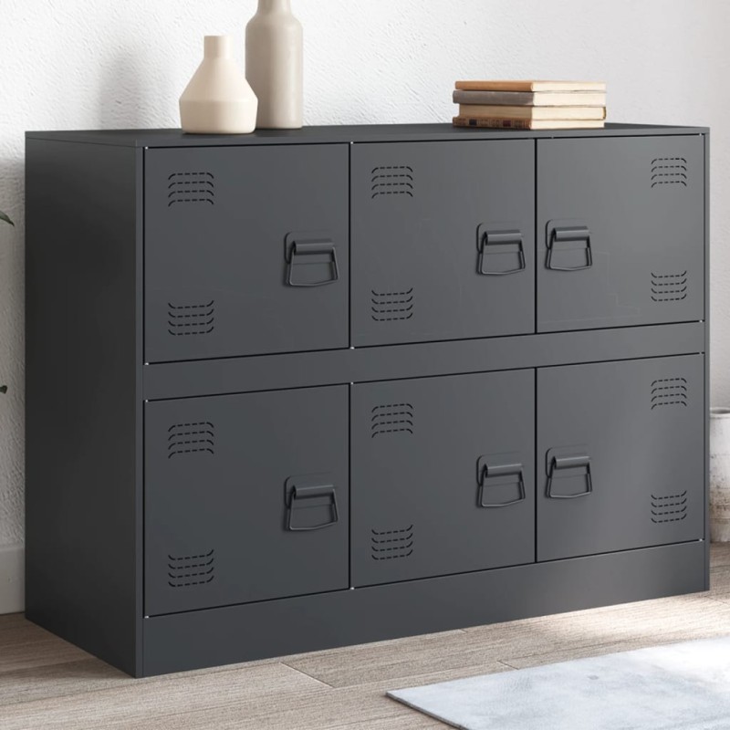 vidaXL Credenza Antracite 99x39x73 cm in Acciaio vidaXL Credenza Antracite 99x39x73 cm in Acciaio