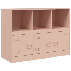 vidaXL Credenza Rosa 99x39x73 cm in Acciaio