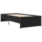 vidaXL Giroletto Nero 100x200 cm in Legno Multistrato e Metallo vidaXL Giroletto Nero 100x200 cm in Legno Multistrato e Metallo