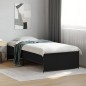 vidaXL Giroletto Nero 100x200 cm in Legno Multistrato e Metallo vidaXL Giroletto Nero 100x200 cm in Legno Multistrato e Metallo