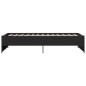 vidaXL Giroletto Nero 100x200 cm in Legno Multistrato e Metallo vidaXL Giroletto Nero 100x200 cm in Legno Multistrato e Metallo