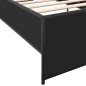 vidaXL Giroletto Nero 100x200 cm in Legno Multistrato e Metallo vidaXL Giroletto Nero 100x200 cm in Legno Multistrato e Metallo