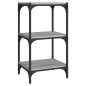 vidaXL Libreria grigio sonoma 40x33x70,5cm Legno Multistrato e Acciaio vidaXL Libreria grigio sonoma 40x33x70,5cm Legno Multistrato e Acciaio
