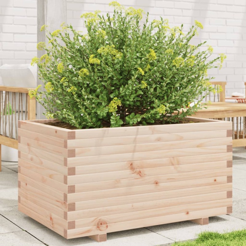 vidaXL Fioriera da Giardino 90x60x49,5 cm in Legno Massello di Pino vidaXL Fioriera da Giardino 90x60x49,5 cm in Legno Massello di Pino