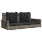 vidaXL Panchina Dondolo con Cuscini Grigia 119x56x48 cm in Polyrattan vidaXL Panchina Dondolo con Cuscini Grigia 119x56x48 cm in Polyrattan