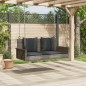 vidaXL Panchina Dondolo con Cuscini Grigia 119x56x48 cm in Polyrattan vidaXL Panchina Dondolo con Cuscini Grigia 119x56x48 cm in Polyrattan