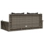 vidaXL Panchina Dondolo con Cuscini Grigia 119x56x48 cm in Polyrattan vidaXL Panchina Dondolo con Cuscini Grigia 119x56x48 cm in Polyrattan