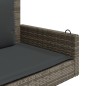 vidaXL Panchina Dondolo con Cuscini Grigia 119x56x48 cm in Polyrattan vidaXL Panchina Dondolo con Cuscini Grigia 119x56x48 cm in Polyrattan