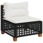 vidaXL Set Divani da Giardino con Cuscini 7pz Nero Polyrattan vidaXL Set Divani da Giardino con Cuscini 7pz Nero Polyrattan
