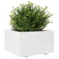 vidaXL Fioriera da Giardino Bianca 80x80x49,5cm Legno Massello di Pino vidaXL Fioriera da Giardino Bianca 80x80x49,5cm Legno Massello di Pino