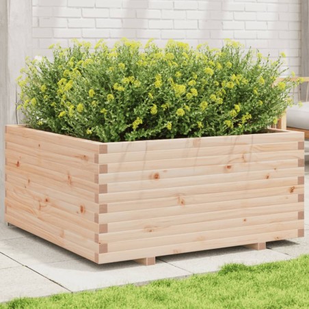 vidaXL Fioriera da Giardino 100x100x49,5 cm in Legno Massello di Pino