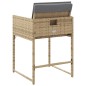 vidaXL Sedie da Giardino con Cuscini 4 pz Beige Misto in Polyrattan