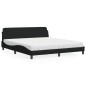 vidaXL Letto con Materasso Nero 180x200 cm in Tessuto vidaXL Letto con Materasso Nero 180x200 cm in Tessuto