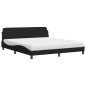 vidaXL Letto con Materasso Nero 180x200 cm in Tessuto vidaXL Letto con Materasso Nero 180x200 cm in Tessuto