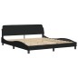 vidaXL Letto con Materasso Nero 180x200 cm in Tessuto vidaXL Letto con Materasso Nero 180x200 cm in Tessuto