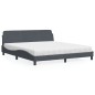 vidaXL Letto con Materasso Grigio Scuro 180x200 cm in Velluto vidaXL Letto con Materasso Grigio Scuro 180x200 cm in Velluto