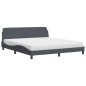 vidaXL Letto con Materasso Grigio Scuro 180x200 cm in Velluto vidaXL Letto con Materasso Grigio Scuro 180x200 cm in Velluto